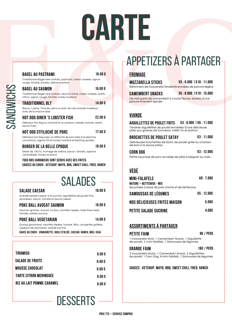 Menu Eat&chill - By La Belle Epoque-1